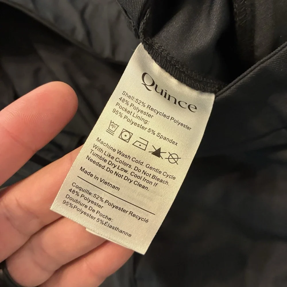 Quince Black Performance Stretch Technical Dress Pants Mens 36x30 Casual